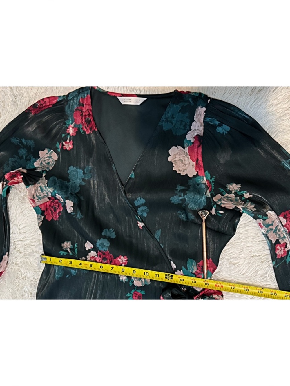 LC Lauren Conrad wrap floral print dress - Picture 10 of 15